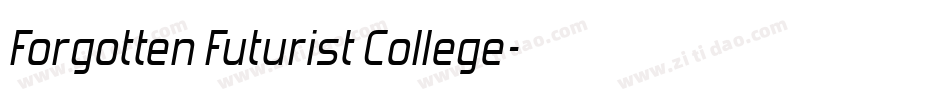 Forgotten Futurist College字体转换